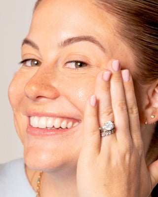 TULA So Pumpkin - Exfoliating sugar scrub in collaboration with Shawn Johnson East. Shawn John East smiling displayed.