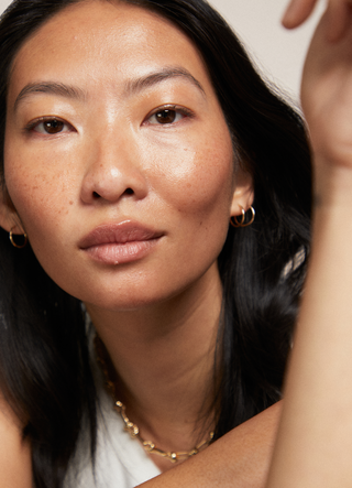 Model smiling at the camera