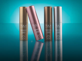 Spresso Energizing Eye Balms on blue background