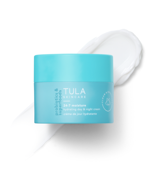 Tula 24-7 moisture cream jar on a white background